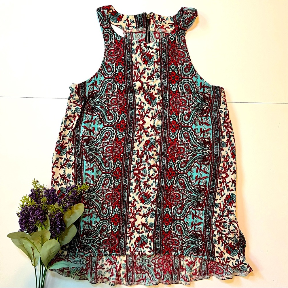 Multi-Colored Floral Tank